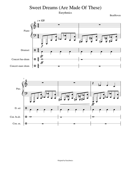 Sweet Dreams (Are Made Of These) - PIANO