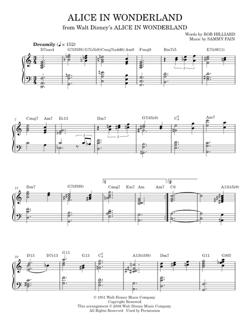 Alice In Wonderland - Bill Evans (Piano Solo)
