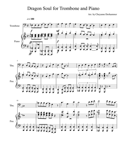 Dragon Soul for Trombone and Piano