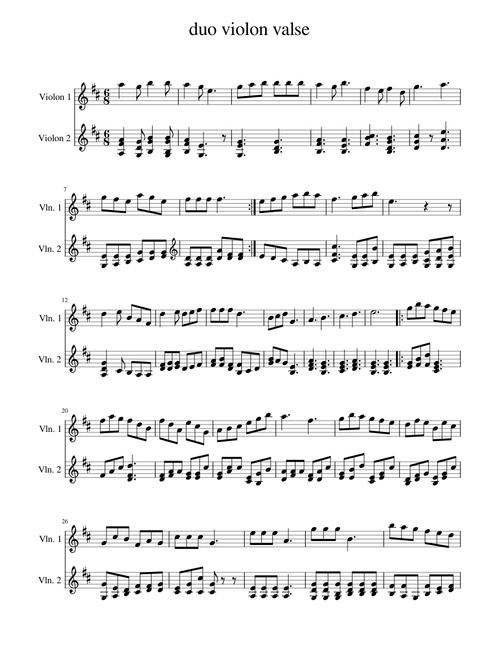 duo violon valse partie piano Duo 6