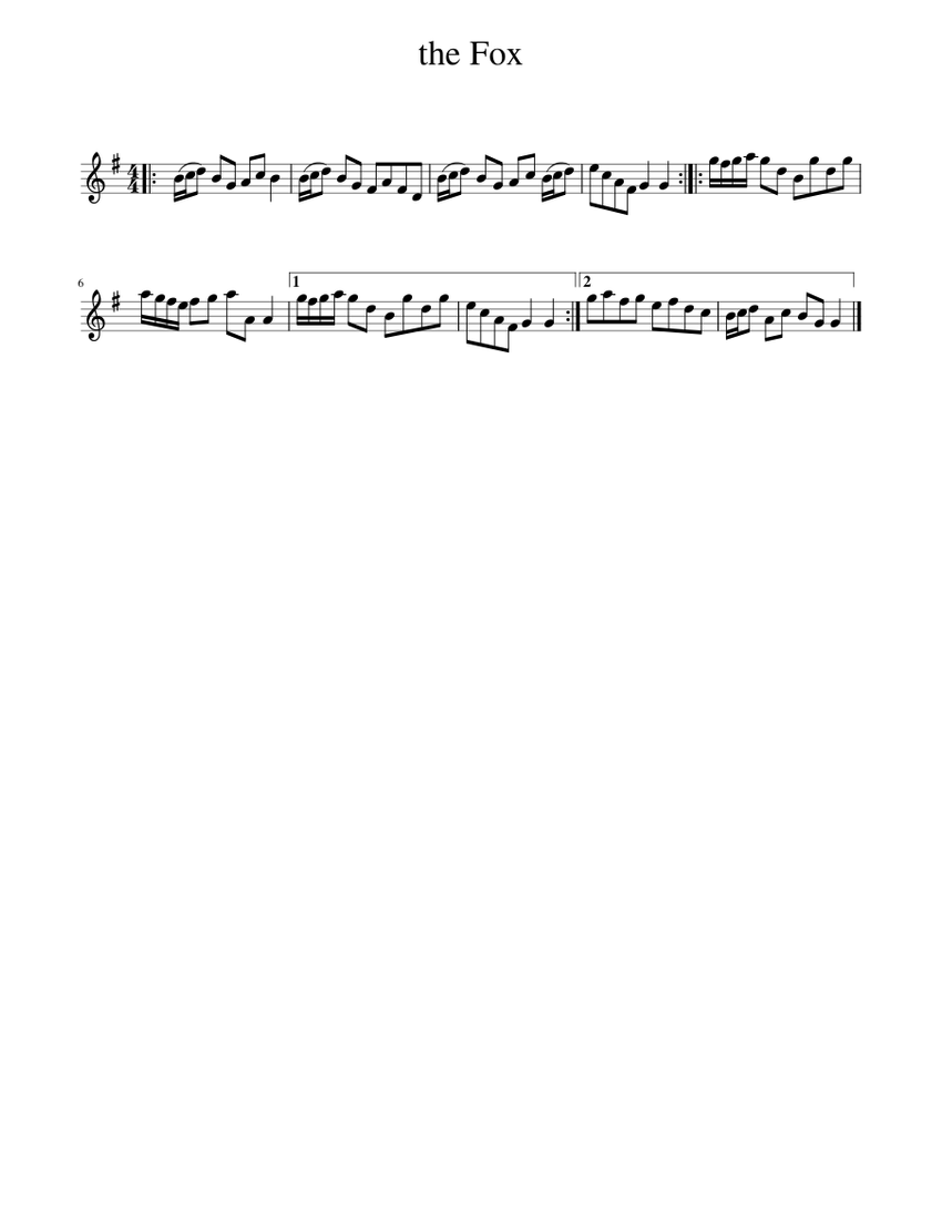 the Fox Sheet music for Piano (Solo) | Musescore.com