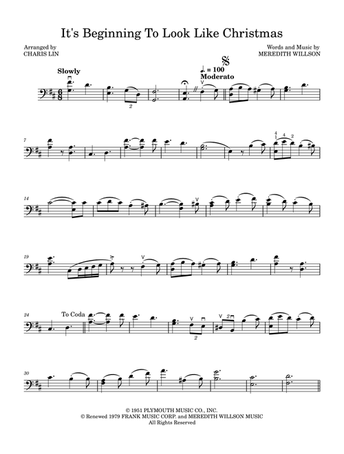 It's Beginning To Look Like Christmas (Arr. Charis Lin) - Michael Buble (Cello Solo)