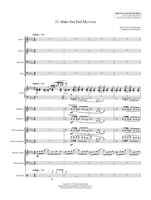 Make You Feel My Love (Arr. David Maddux) - Adele (Large Ensemble)