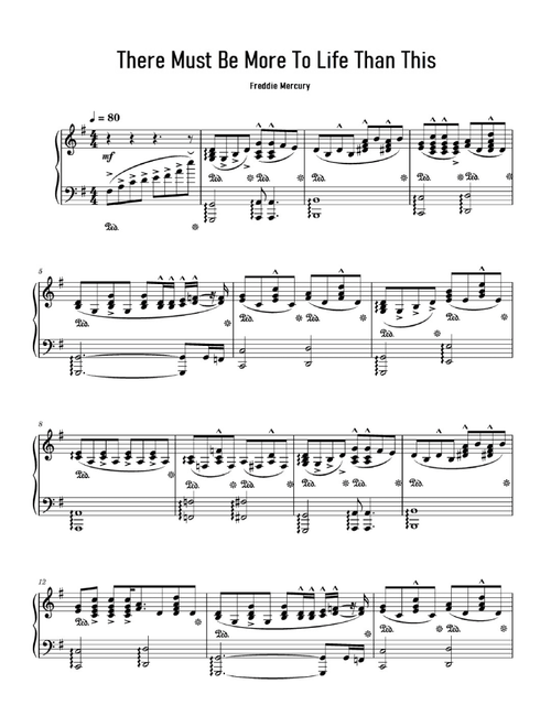 There Must Be More To Life Than This (Arr. Unknown) - Mercury (Easy Piano)