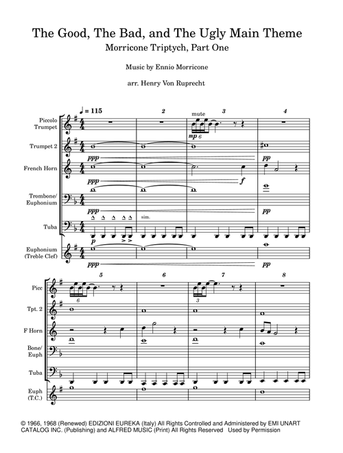 The Good, The Bad And The Ugly (main Title) (Arr. Henry Von Ruprecht) - Ennio Morricone (Brass Ensemble)