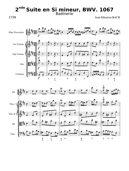 2nde Suite en Si mineur, BWV 1067 (Badinerie) - Bach