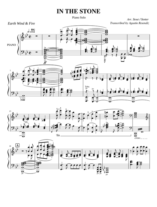 (The Spirit of Great Oak) - In The Stone - Solo Piano