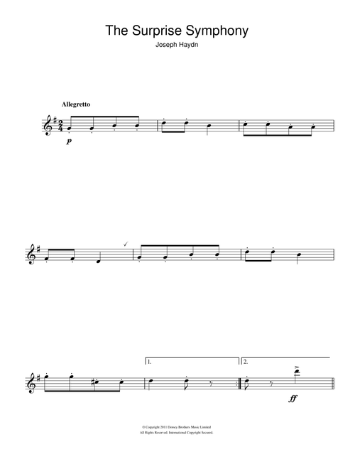 The Surprise Symphony - Franz Joseph Haydn (Flute Solo)