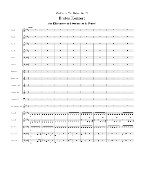 First Clarinet Concerto – Carl Maria von Weber First Clarinet Concerto Carl Maria Von Weber