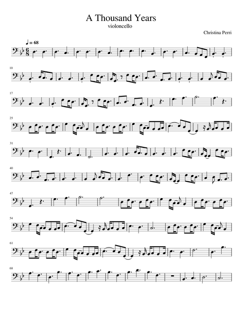 A thousand years – Christina Perri (cello solo)