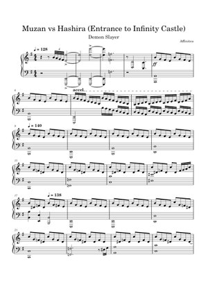 Entrance to the Infinity Castle [EASIER VERSION] Sheet Music for Piano ...