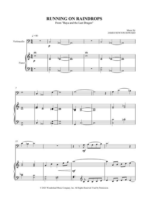 Running On Raindrops (Arr. SCMusic) - James Newton Howard (Cello and Piano)