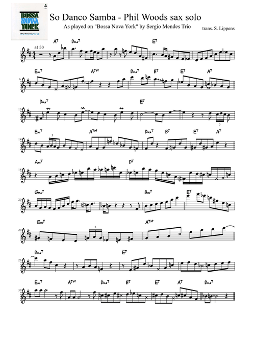 So Danco Samba - Phil Woods sax solo