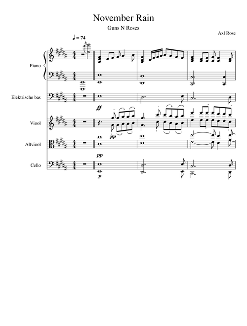 November Rain - Guns N' Roses