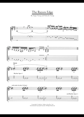 Free The Razors Edge by AC/DC sheet music | Download PDF or print