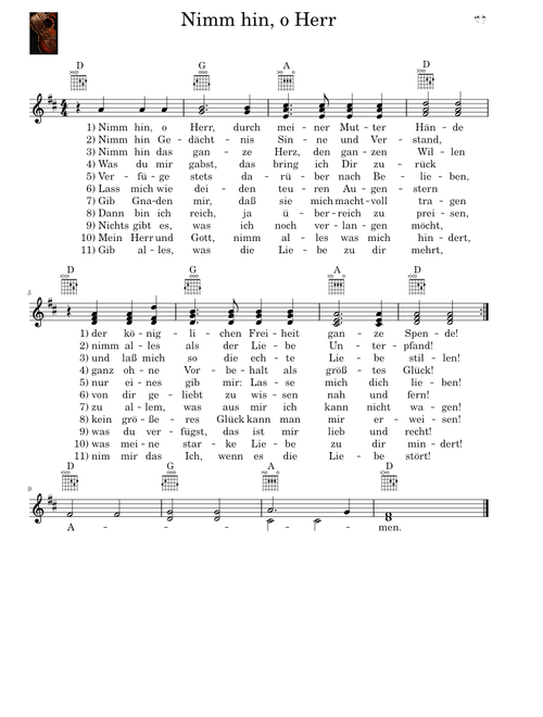 Nimm hin, o Herr – Religious Song
