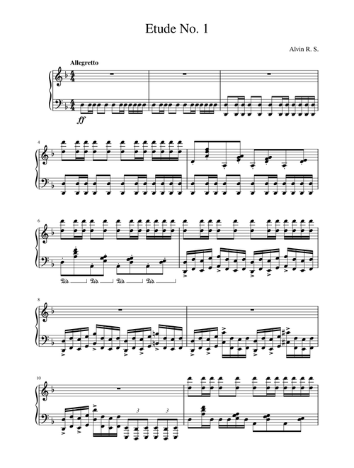 Etude No. 1 in D minor - Alvin S.