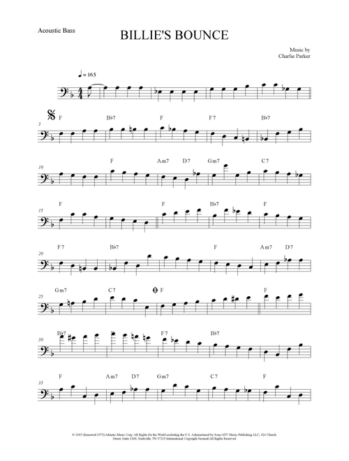 Billie's Bounce (bill's Bounce) (Arr. The Sheet Music Library) - Charlie Parker (Instrumental Solo)
