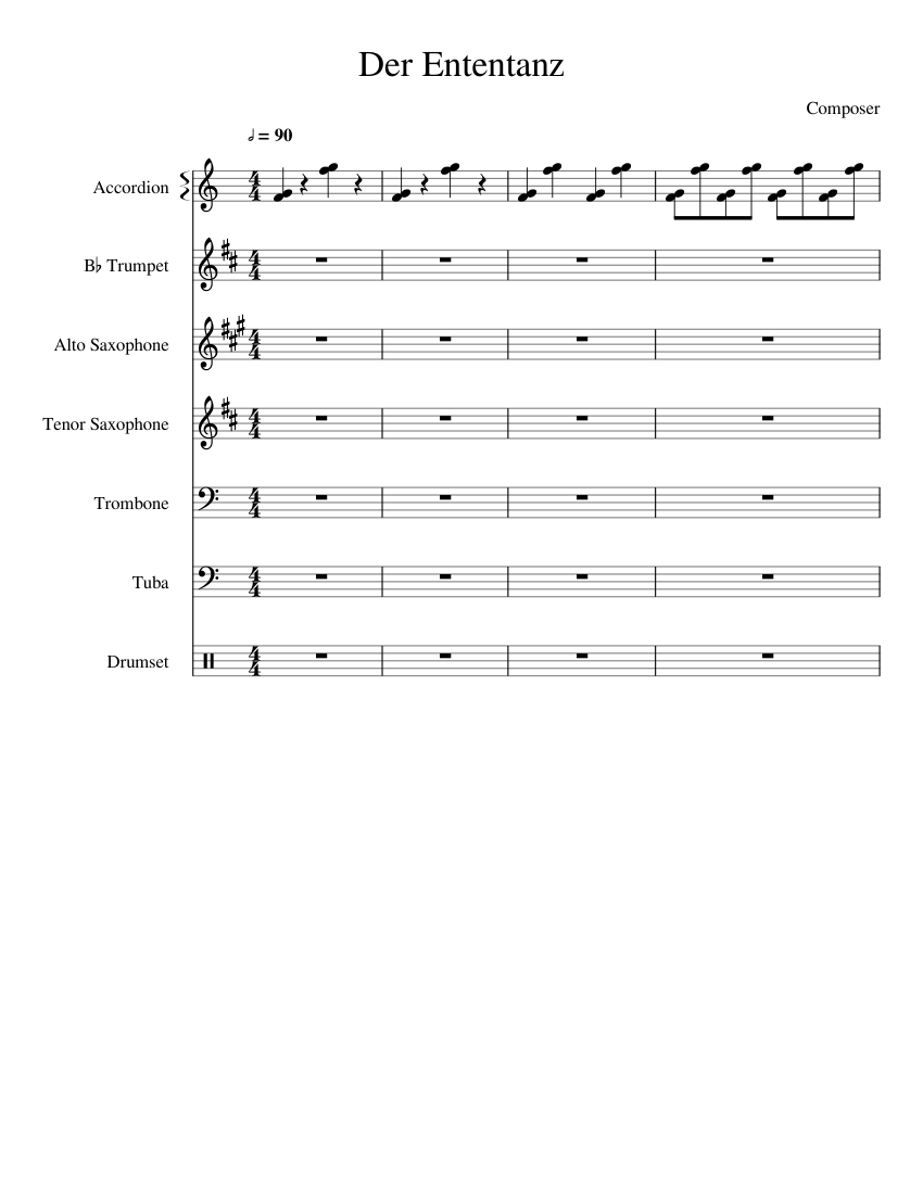 Chicken dance accordion sheet music top