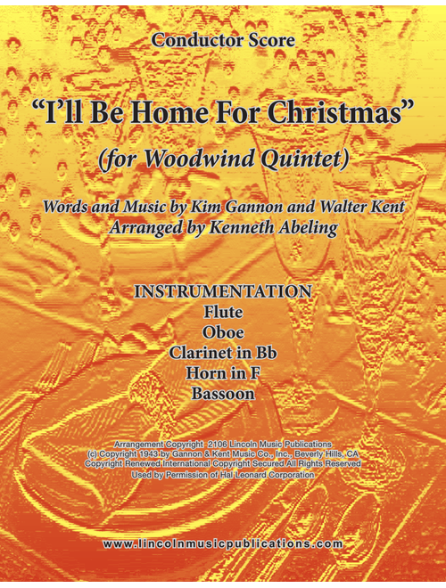 I'll Be Home For Christmas (Arr. Kenneth Abeling) - Rascal Flatts (Woodwind Ensemble)