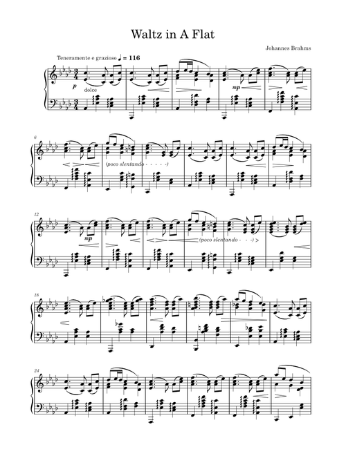 Waltz in A flat - Johannes Brahms