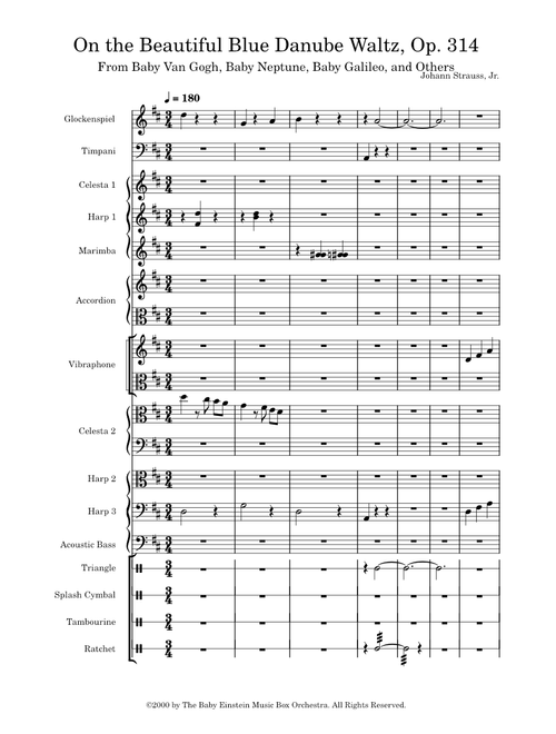 The Blue Danube Op. 314 – Johann Strauss Jr. On the Beautiful Blue Danube Waltz, Op. 314 - Baby Van Gogh