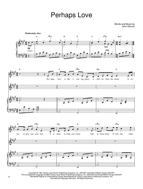 Perhaps Love - John Denver and Placido Domingo, Donald Sosin (Vocal Duet)