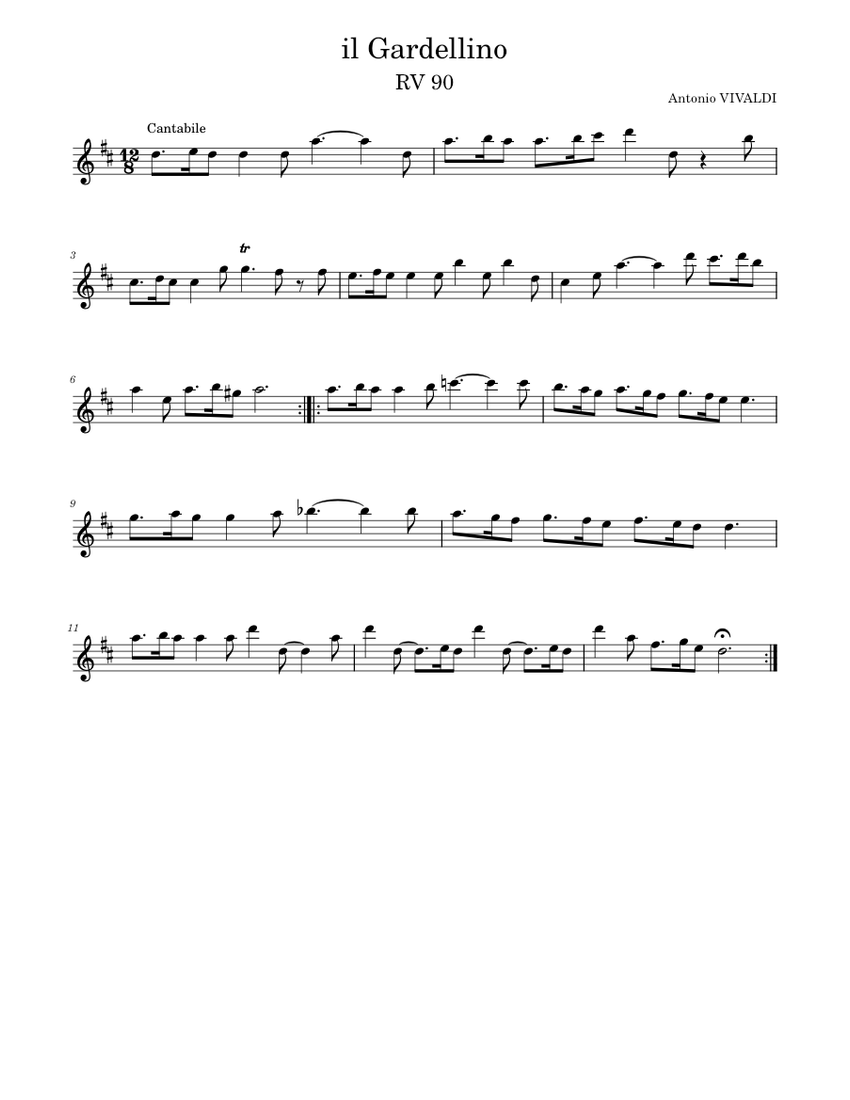 Flute concerto in D major, RV 428 - 2.Cantabile – Antonio