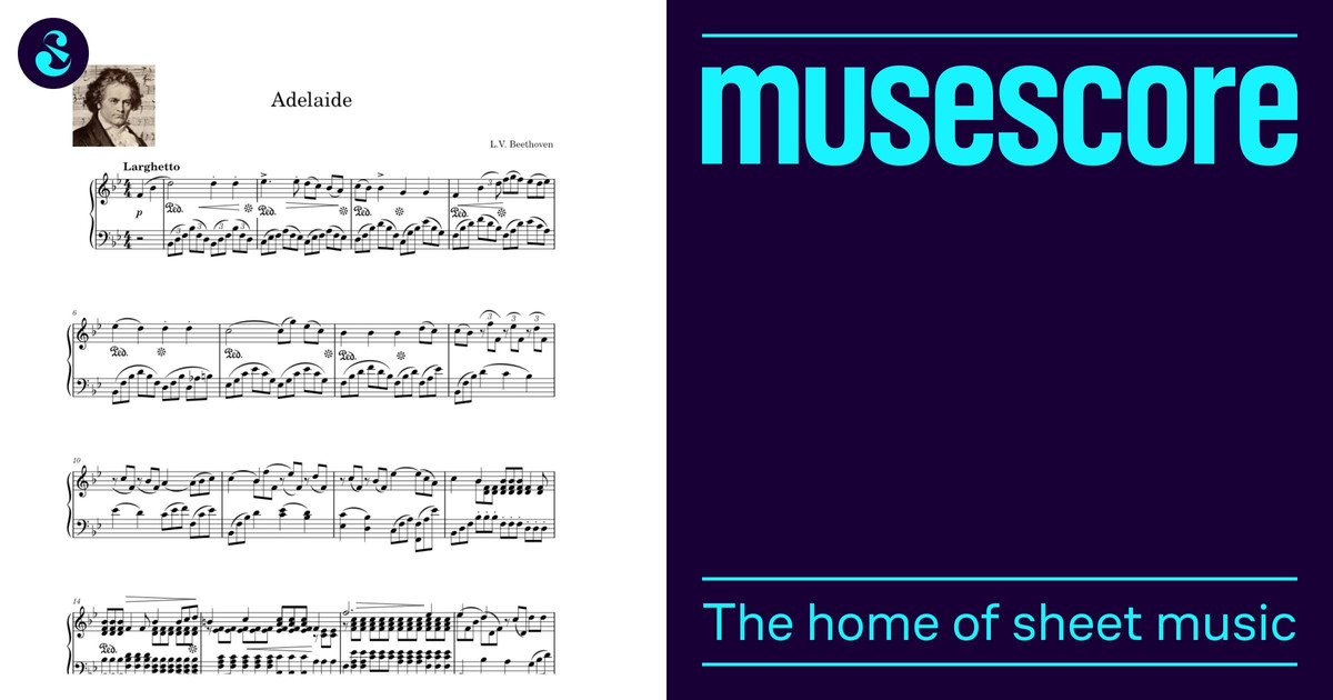 Adelaide Sheet Music for Piano (Solo) | MuseScore.com