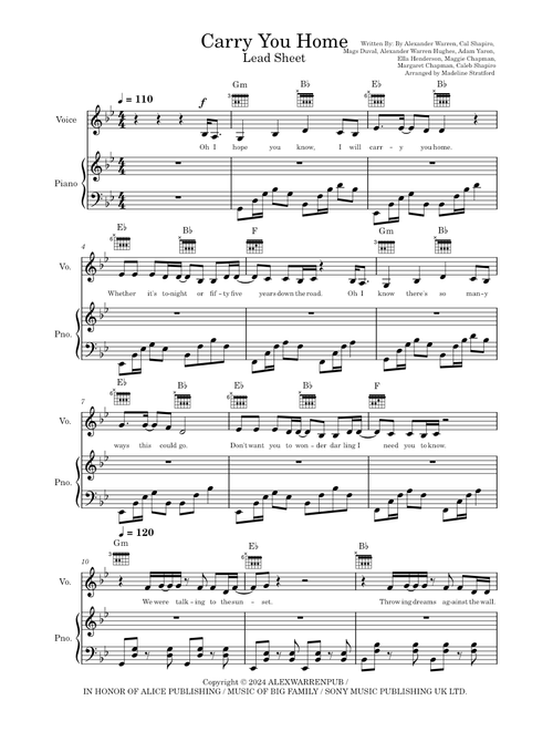 Carry You Home – Alex Warren