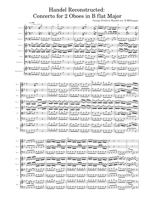 Handel Reconstructed: Concerto for 2 Oboes in B flat Major