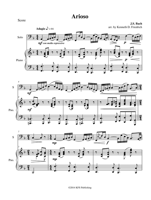 Arioso (Arr. Kenneth D. Friedrich) - J.S. Bach (Tuba and Piano)
