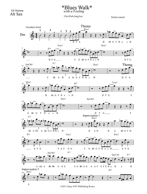 Blue's Walk (Arr. Stefan Lamml) - Eo Ba Nal Ro Geu / Jang A Reum (Instrumental Solo)