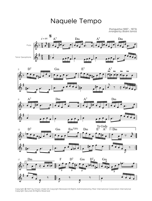Naquele Tempo (Arr. Bisdré Santos) - Benedicto Lacerda, Alfredo Da Rocha Viana (Instrumental Duet)