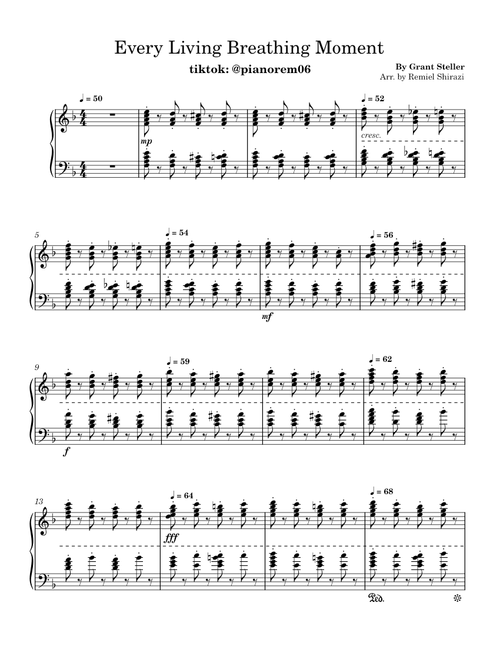 Every Living Breathing Moment – Grant Stellar (Arr. Remiel Shirazi)