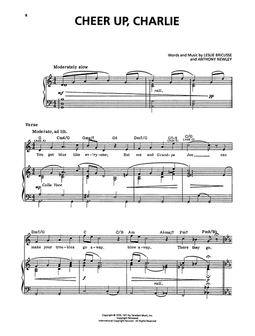 Cheer Up, Charlie (from Willy Wonka) - Anthony Newley (Piano-Vocal-Guitar)