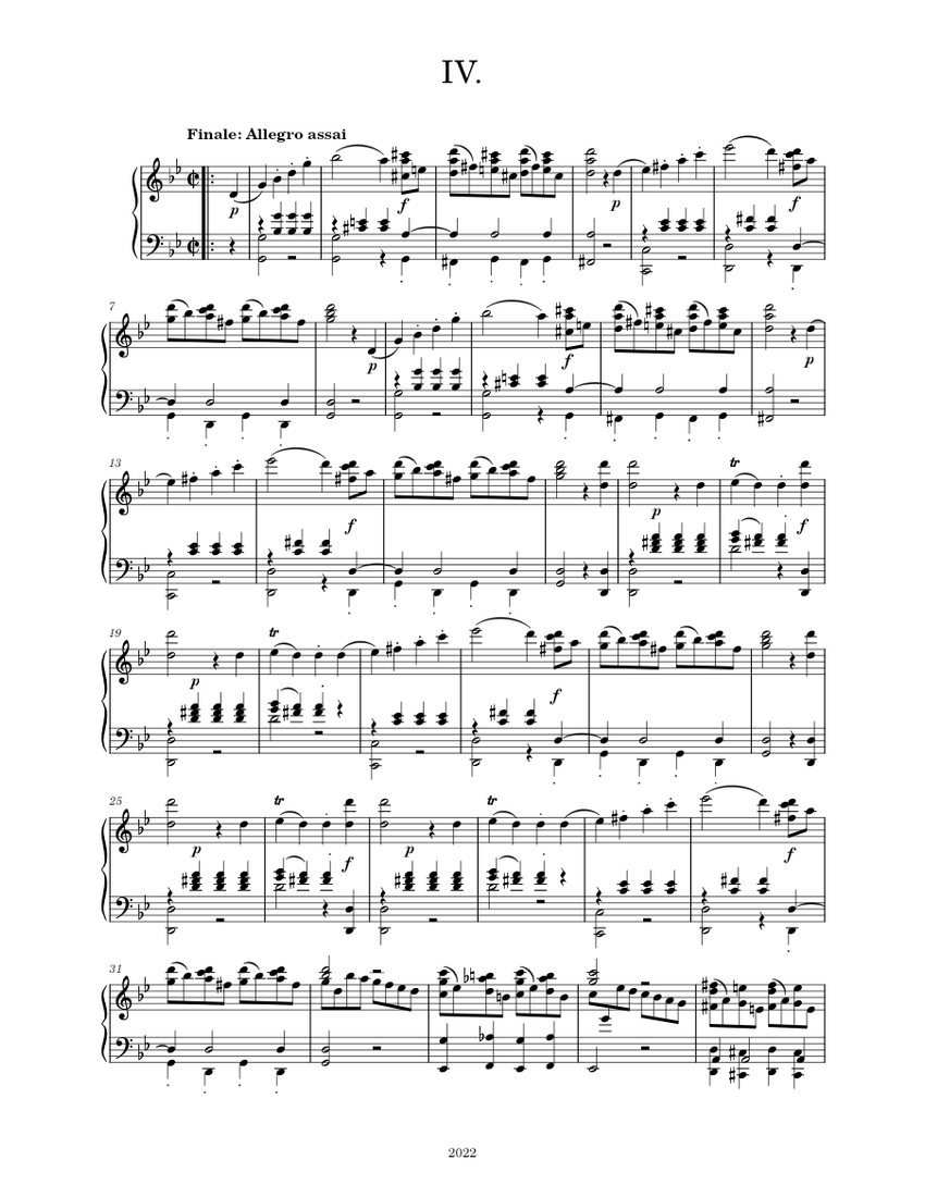 Mozart/Belt: Symphony No.40 in G minor, K.550 - IV. Allegro assai