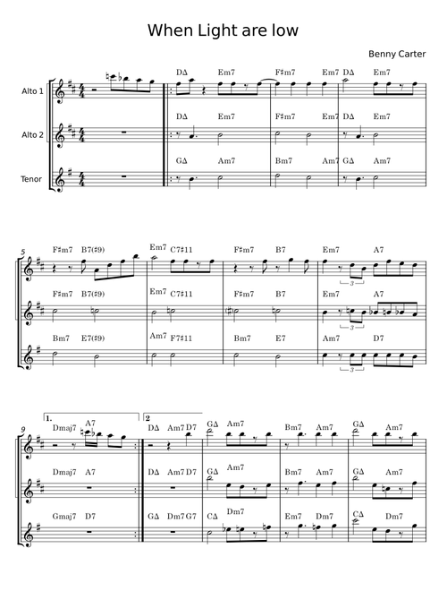When Light are low - Benny Carter