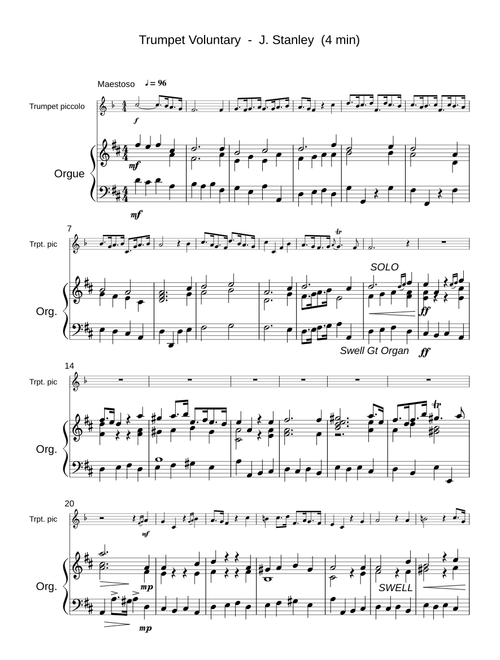 Trumpet Voluntary J Stanley