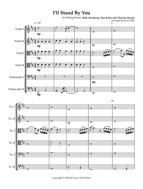 I'll Stand By You (Arr. Gary Wolk) - Pretenders (String Ensemble)
