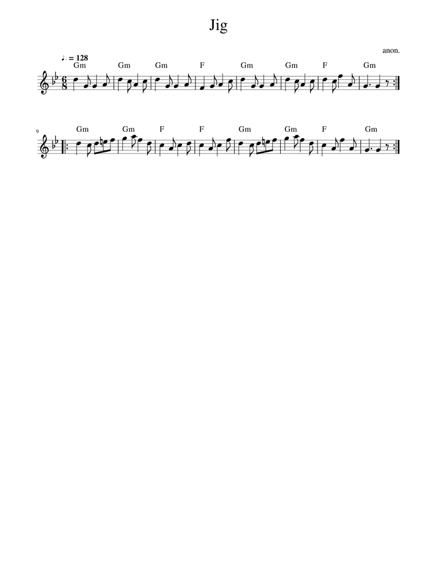 Jig Sheet music for Piano (Solo) Easy | Musescore.com