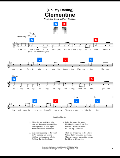 (Oh, My Darling) Clementine - Percy Montrose, Travis Perry (ChordBuddy)