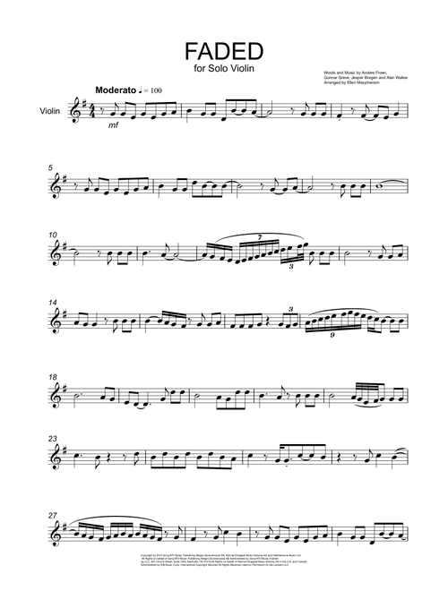Faded (Arr. Ellen Macpherson) - Alan Walker (Violin Solo)