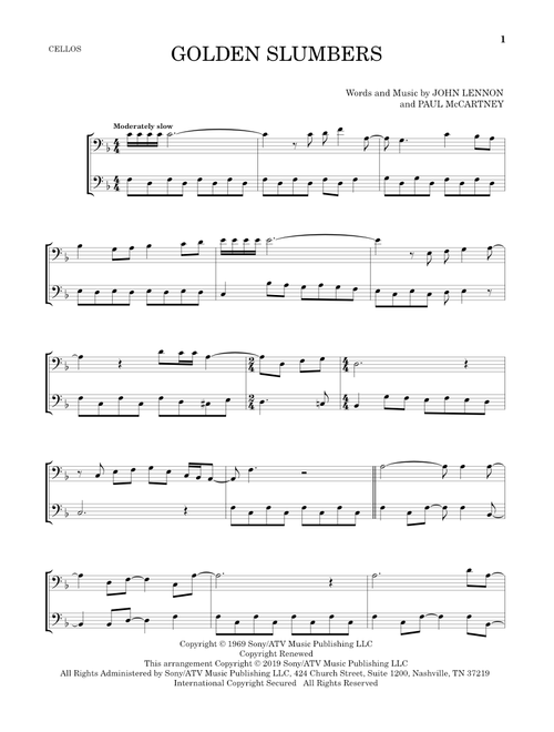 Golden Slumbers - The Beatles (Cello Duet)