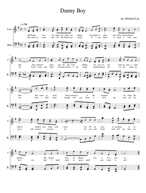 Danny Boy TB in G-major
