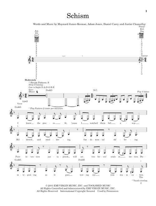 Schism - Tool (Easy Guitar)