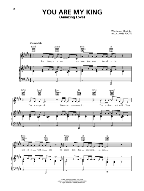 You Are My King (Amazing Love) - Passion (Piano-Vocal-Guitar)