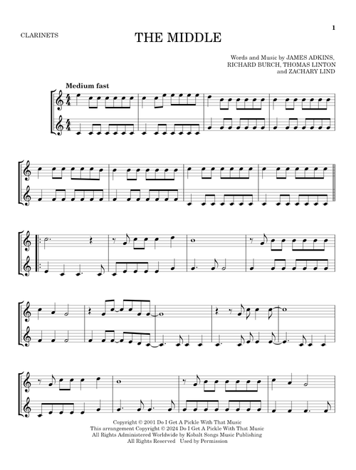 The Middle - Jimmy Eat World (Clarinet Duet)