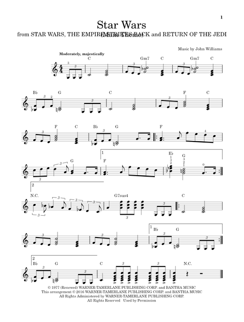 Star Wars (Main Theme) - John Williams (Easy Guitar)
