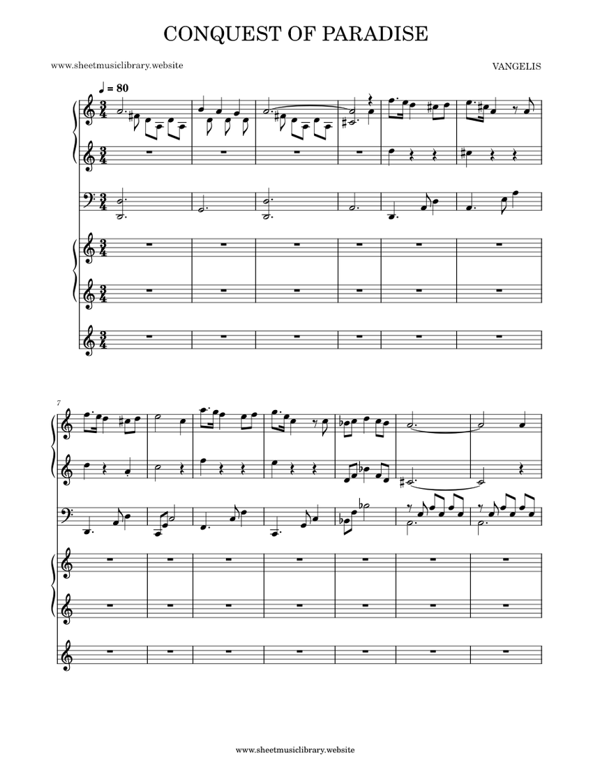 vangelis conquest of paradise piano tutorial
